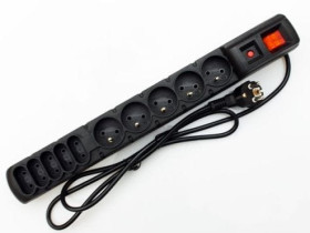 Listwa zabezpieczająca przedłużacz elektryczny z uziemieniem 10 gniazd, przewód 3m