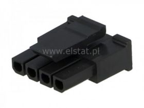 Wtyk żeński 4pin bez styków 3mm na przewód MOLEX
