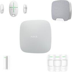 AJAX Zestaw Hub + 3x MotionProtect + DoorProtect + Home Siren + SpaceControl - white