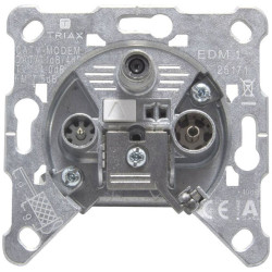 Triax 353371 Antenna socket Flush mount Terminated for FM TV Data signals