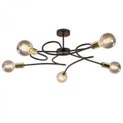 Lampa sufitowa nowoczesna 5xE27 FIORE BLACK/GOLD