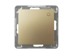 IMPRESJA Wyłącznik zwierny przycisk "dzwonek" złoty metalik ŁP-6Y/m/28 OSPEL