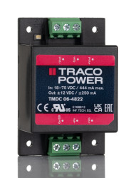 Przetwornica DC-DC, 6W, Uwe 18→ 75 V DC, Uwy ±12V dc, Iwy ±250mA, TRACOPOWER