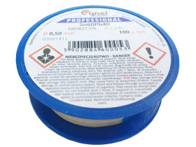 Cyna z topnikiem 0,50mm 100g S-Sn60Pb40 PB