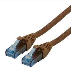 ROLINE UTP Patchcord Cat.6a Component Level, LSOH, brązowy, 10 m