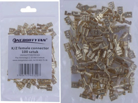 Nasuwka konektorowa 6,3-2,5 / konektor żeński KZ-6,3 /100 sztuk