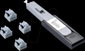 MNL04PKGY Port lock, RJ11, 4 pieces, with key, gray