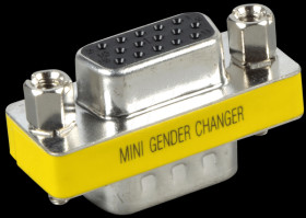 Gender changer, adapter, 2 x 15-pin. HD ST/BU