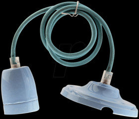 3806 High frequency porcelain Lamp holder E27-blue