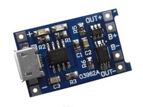 MODUŁ ŁADOWANIA AKUMUL.18650 MICRO USB.