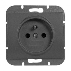 Gniazdo pojedyncze p/t 2P+Z Onyx, 16A, 250V, PT-16O, czarny,OR-OE-7505/B