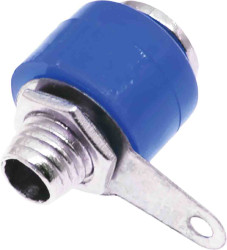 Gniazdo bananowe Żeński Połączenie lutowane typ Gniazdo bananowe Niebieski 19A RS PRO rozmiar 4 mm