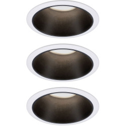 Paulmann 93402 Cole Coin Flush Mount Light Set LED 6W White Black