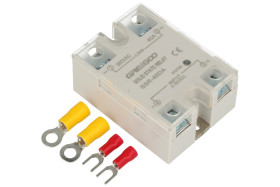 Przekaźnik; SSR (półprzewodnikowy); 1-fazowy; SSR-40DA; 12mA; 4÷32V; DC; 40A; 24÷380V; AC; przełączanie w zerze; triak; śrubowy