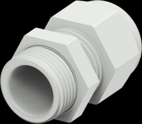 Cable gland, PG11, Clamping range 5 to 10 mm, IP68, light gray, 1SNG601196R0000