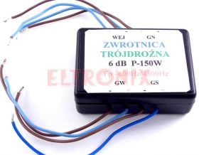 ZWROTNICA GŁOŚNIKOWA 6dB 3DROŻNA 150W 4 OM OBUDOWANA
