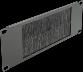 66481 10" Cable Management Brush Strip 2U black