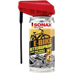 Sonax 872100 Chain Spray Lubricant 100ml Protects E-Bike Chains &amp; Contacts