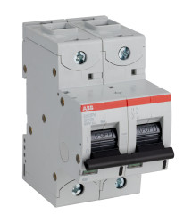 Wyłącznik nadprądowy MCB, Typ B, 2-biegunowy, 100A, 800V, na szynę DIN, ABB S802PV-SP100, S800PV