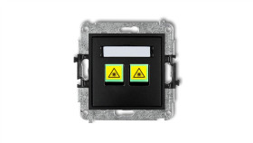 Mini Mechanizm Gniazda Światłowodowego/Optycznego Podwójnego Czarny Mat 12Mgop-2