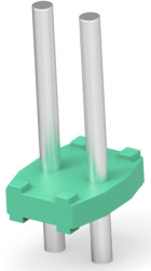 PCB terminal, 2 pole, pitch 3.5 mm, AWG 26-14, 2 A, pin, green, 1986718-2