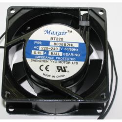 wentylator 80x38 kulkowy 230VAC 40,8m3/h, 2400obr, 31dBA