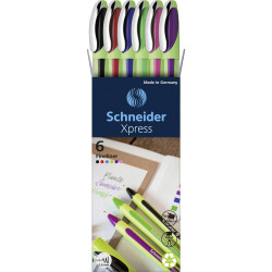 Schneider Schreibgeräte 190086 Xpress Roller ball pen Fineliner 6 pieces Blue