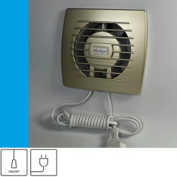 Wentylator domowy Eol 100GF przewód z wtyczką, fi 100 mm, kolor złoty