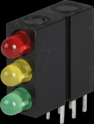 18822781 LED module, red/yellow/green, 3 mm, 20 mcd, 60°