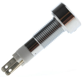 Lampka kontrolna do montażu panelowego 12 → 14V Zielony, czerwony 8mm LED Chrom Signal Construct