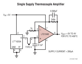 Low Power Zero-Drift Operational Amplifier with Internal Capacitors