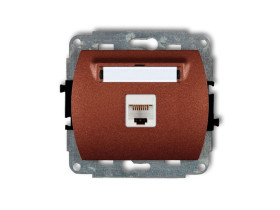TREND Gniazdo komputerowe RJ45 kat.6 ekranowane 8-stykowy brązowy metalik 9GK-5 KARLIK