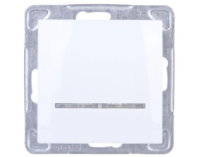 IMPRESJA Łącznik kontrolny z podświetleniem biały ŁP-12YS/m/00