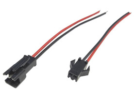 JST-2,5 2PIN wtyk+gniazdo z przewodami 20cm