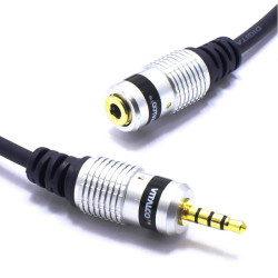 Kabel Jack 3,5 4-Polowy 1,5m Wtyk-Gniazdo, VITALCO, przedłużacz