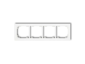 DECO Ramka 4 poczwórna uniwersalna z tworzywa biały DR-4 KARLIK