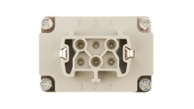 Wkład Złącza 6P+Pe Żeński 16A 500V Epic H-Be 6 Bs 10191000