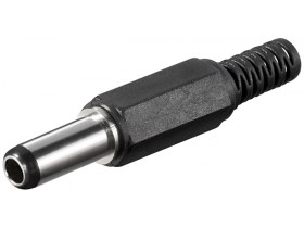 Wtyk DC z zabezpieczeniem przed zginaniem otwór wiercony 2,5...