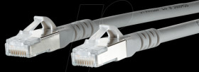 1308457033-E Patch cord RJ45 Cat.6A AWG26 S/FTP LSHF 7.0 m gray