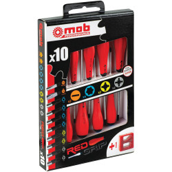 Peddinghaus 9129000801 Redgrip Screwdriver Set 10pc Magnetizer Phillips