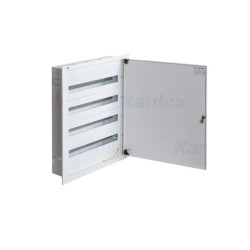 Rozdzielnica modułowa metalowa 4x24 podtynkowa IP30 N+PE I klasa drzwi białe KP-DB-I-MF-424 biały 32641