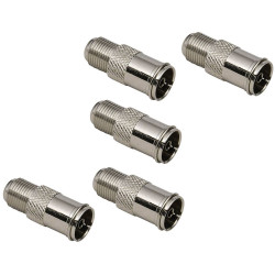 BKL 0403553 Coax F Adapter Set Quick-release and IEC 5 pcs