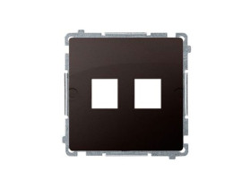 SIMON BASIC Pokrywa gniazd teleinformatycznych na Keystone płaska 2 podwójna czekoladowy BMPT/47 KONTAKT SIMON