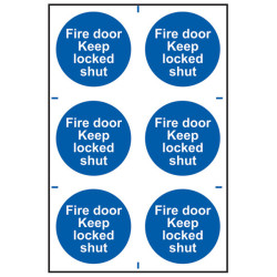 Scan 0153 Fire Door Keep Locked Shut - PVC 200 x 300mm