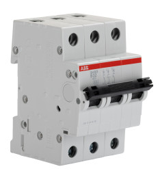 Wyłącznik nadprądowy MCB, Typ K, 3-biegunowy, 1A, 440V, na szynę DIN, ABB S203-K1, S200