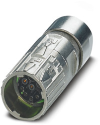 Jack, M17, 9 pole, crimp connection, ONECLICK quick locking system, straight, 1628976