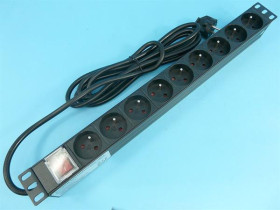 16A LISTWA RACK 19' 9xGN+WYŁ.