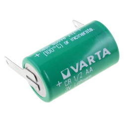 Bateria 3V lit. FI14*25mm 1/2AA z blaszkami do druku 2+1pin