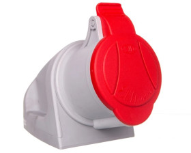 Gniazdo stałe 32A 4P 400V czerwone MINI GSM 32/4 IP44 921866