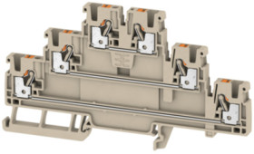 Multi level terminal block, push-in connection, 0.5-2.5 mm², 22 A, 8 kV, orange, 2428510000